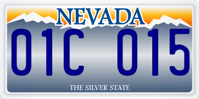 NV license plate 01C015