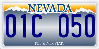 NV license plate 01C050