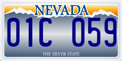 NV license plate 01C059