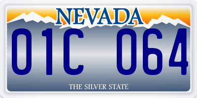 NV license plate 01C064
