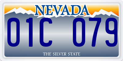 NV license plate 01C079