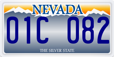 NV license plate 01C082