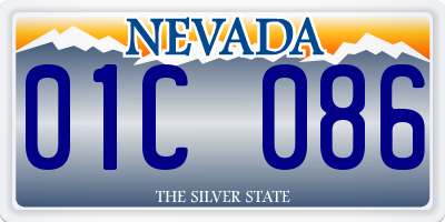 NV license plate 01C086