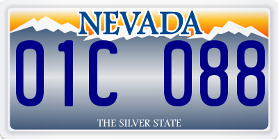 NV license plate 01C088