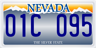 NV license plate 01C095