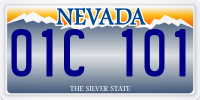 NV license plate 01C101