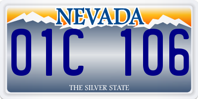 NV license plate 01C106