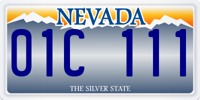NV license plate 01C111