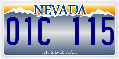 NV license plate 01C115