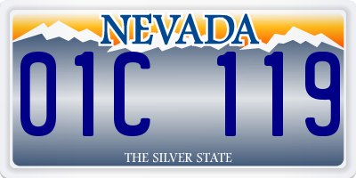 NV license plate 01C119