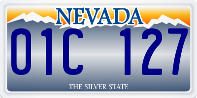 NV license plate 01C127