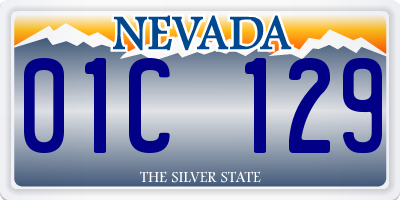 NV license plate 01C129