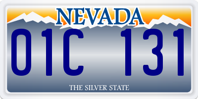 NV license plate 01C131