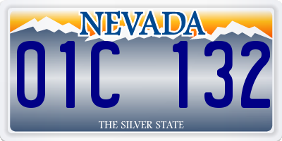 NV license plate 01C132