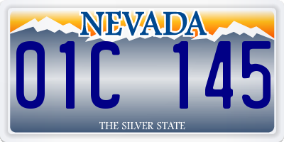 NV license plate 01C145