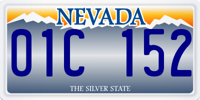 NV license plate 01C152