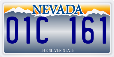 NV license plate 01C161