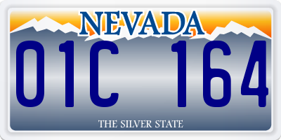 NV license plate 01C164