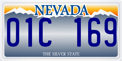 NV license plate 01C169