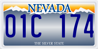 NV license plate 01C174