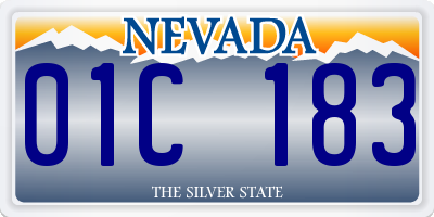 NV license plate 01C183