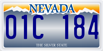 NV license plate 01C184