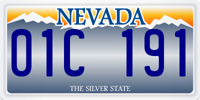 NV license plate 01C191