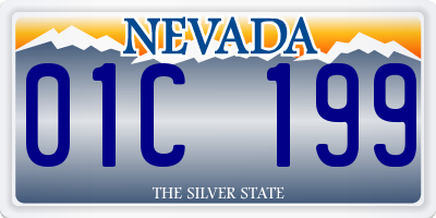 NV license plate 01C199
