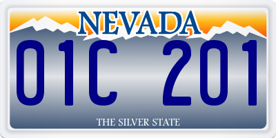 NV license plate 01C201