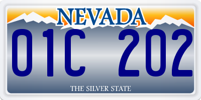 NV license plate 01C202
