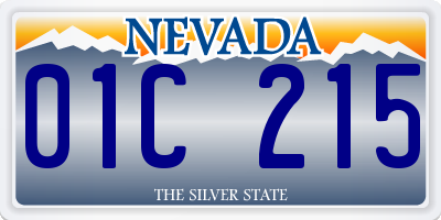 NV license plate 01C215