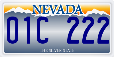 NV license plate 01C222