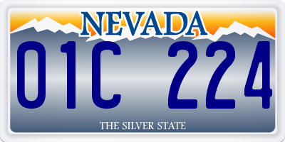 NV license plate 01C224