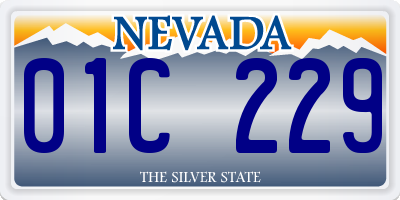 NV license plate 01C229