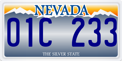 NV license plate 01C233