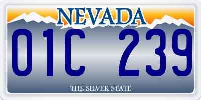 NV license plate 01C239