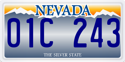 NV license plate 01C243