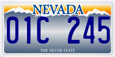 NV license plate 01C245