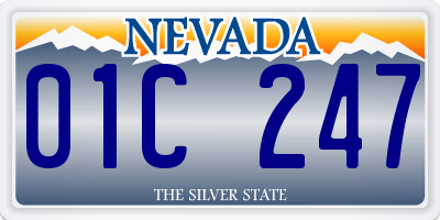 NV license plate 01C247