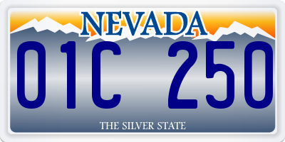 NV license plate 01C250