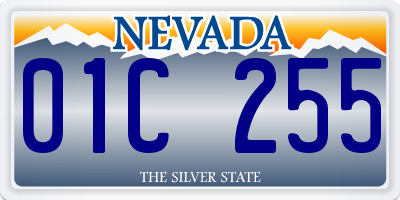 NV license plate 01C255