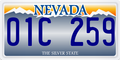 NV license plate 01C259