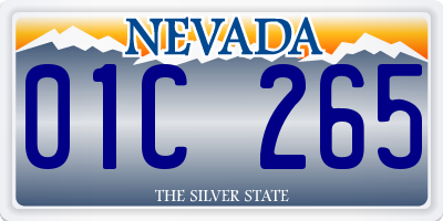 NV license plate 01C265