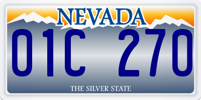 NV license plate 01C270