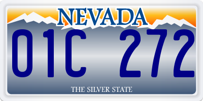 NV license plate 01C272
