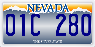 NV license plate 01C280