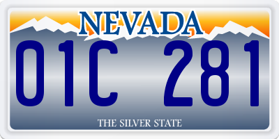 NV license plate 01C281