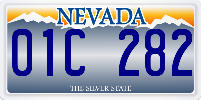 NV license plate 01C282