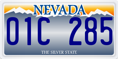NV license plate 01C285