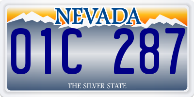 NV license plate 01C287